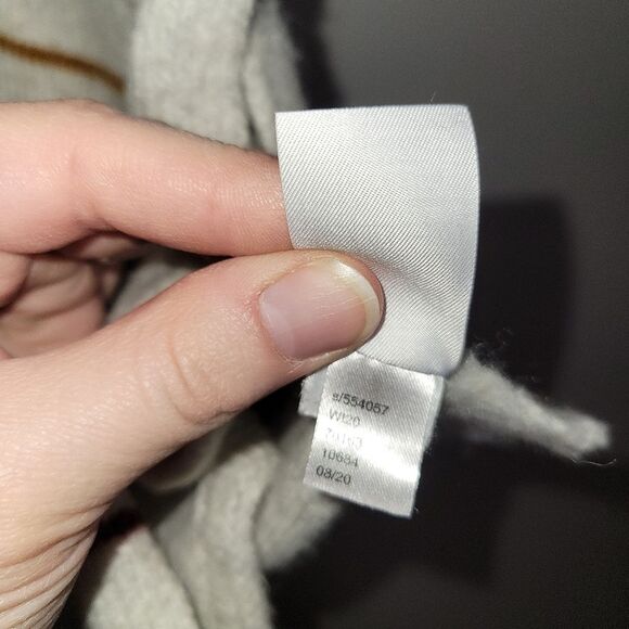 Loft Striped Wool Blend Turtleneck Sweater Poncho M/L - Picture 5 of 8